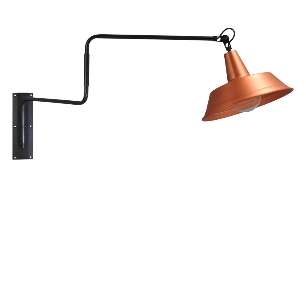 Masterlight Industria wandleeslamp in koper en zwart