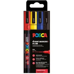 Posca, Marker, Marker UNI PC-3M 4er Set Basic (4x)