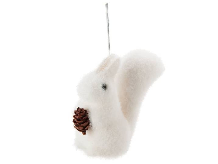 Weihnachtliche Hängedeko Eichhörnchen, weiß