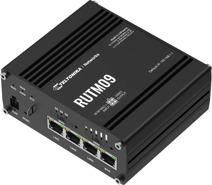 Teltonika RUTM09 DUAL SIM 4G/LTE/GNSS 4x RJ45-Ports Router