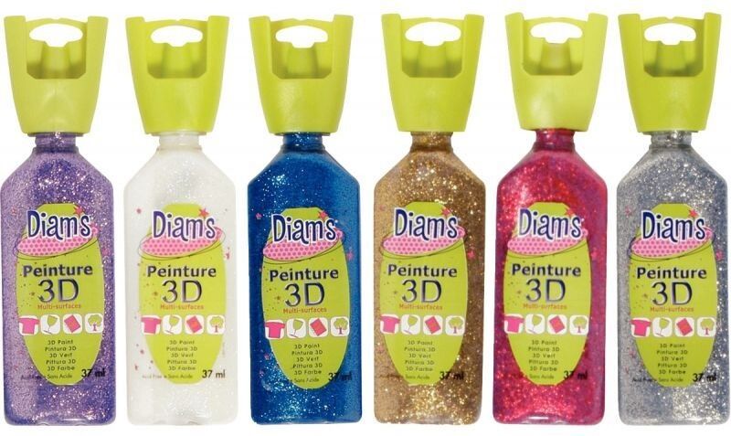 Diam's Assortiment de 6 flacons 37 ml - Couleurs PAILLETEES