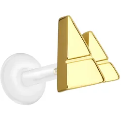 PTFE Labret mit Innengewinde + Titan-Aufsatz 2 PYRAMIDEN