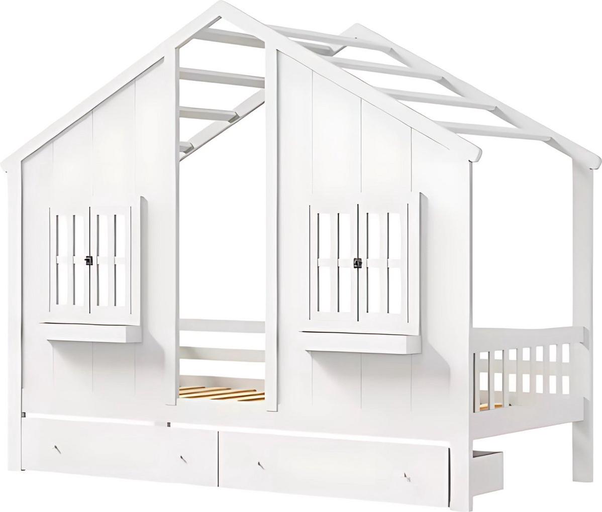 Kinderbett Opulence - 90x200cm - Mit 2 Schubladen - Hausbett - Für Kinder - Kinderbett - Mit Lattenrost - Ohne Matratze