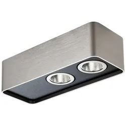 LED-Deckenleuchte Yuki silberfarben gebürstet gebürstet 18x5.6x7 cm