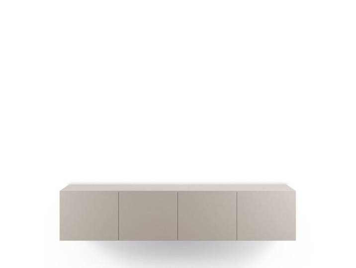 Nexa - Meuble TV suspendu 4 portes en bois L180cm - Beige