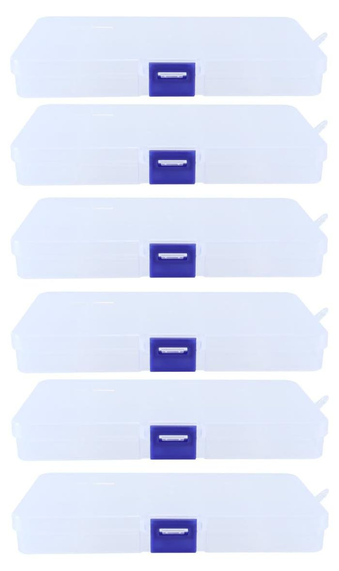 Dripio Sorteerboxen met deksel, 6 stuks, Transparant, Plastic