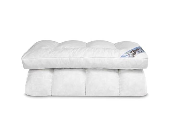 Fabiola Luxus-Matratzenauflage 10 cm – Daunen & Memory-Schaum – Antiallergisch – RDS & Öko-Tex – rutschfest – Für Boxspringbetten, Hotels & Doppelbetten – 140 x 200 cm