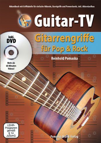 Reinhold Pomaska - Guitar-TV: Gitarrengriffe für Pop & Rock: Akkordbuch mit Grifftabelle für einfache Akkorde, Barrégriffe und Powerchords, inkl. Akkordaufbau - Preis vom 10.10.2026 11:48:34 h