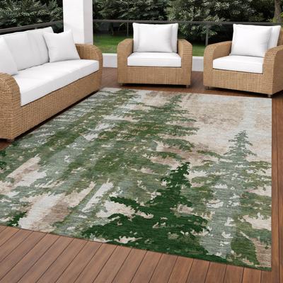 Addison Rugs Machine Washable Indoor/ Outdoor Modern Forest Chantille Rug