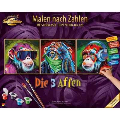 Schipper Malen nach Zahlen - Die 3 Affen (Tript.)