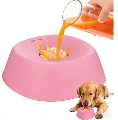 Inspire Essentials CalmBite Slow Feeder Dog Bowl pink