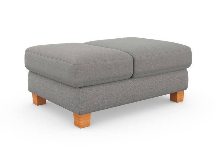 Polsterhocker SIT & MORE Dundee , grau, B:75cm H:46cm, Hocker, Polsterhocker, mit Klappfunktion, Federkern und hochwertigen Massivholzfüssen