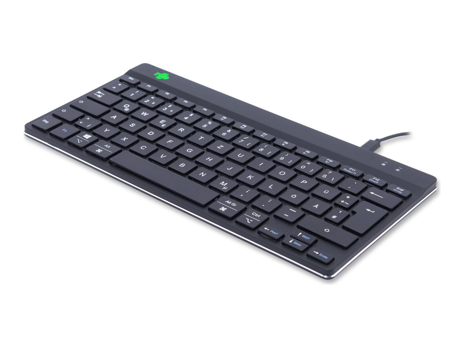 R-Go Tools Compact Break kabelgebundene Tastatur - QWERTZ DE - schwarz RGOCODEWDBL