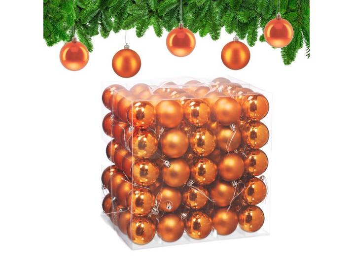 Relaxdays Lot de 100 boules de Noël