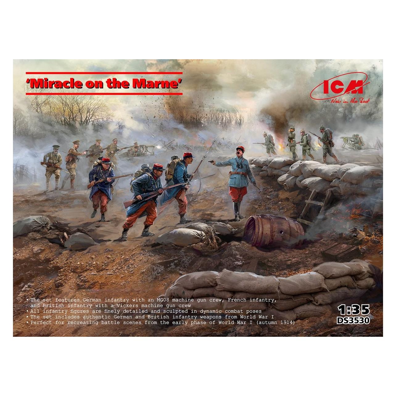 ICM Miracolo alla Marna Equipaggio Mitragliatrice Vickers Fanteria Britannica (DS3530)