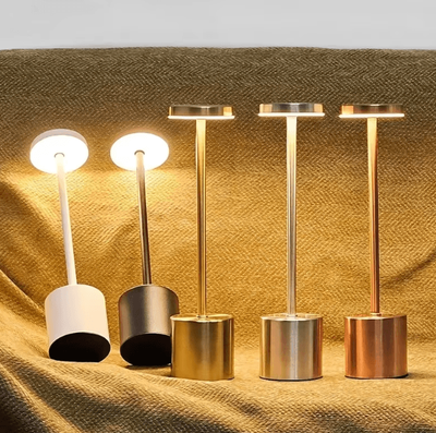 Inspire Curations Rechargeable LED Touch Table Lamp 3 Color Dimmable Portable Ambient Light white