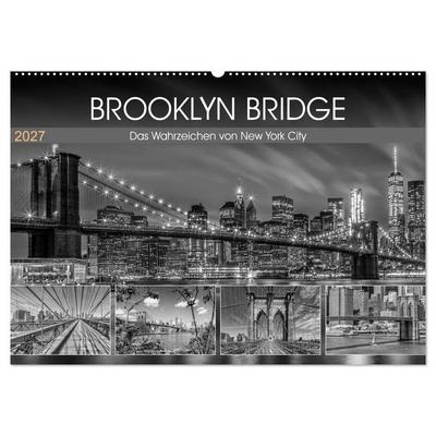 BROOKLYN BRIDGE Das Wahrzeichen von New York City (Wandkalender 2027 DIN A2 quer), CALVENDO Monatskalender