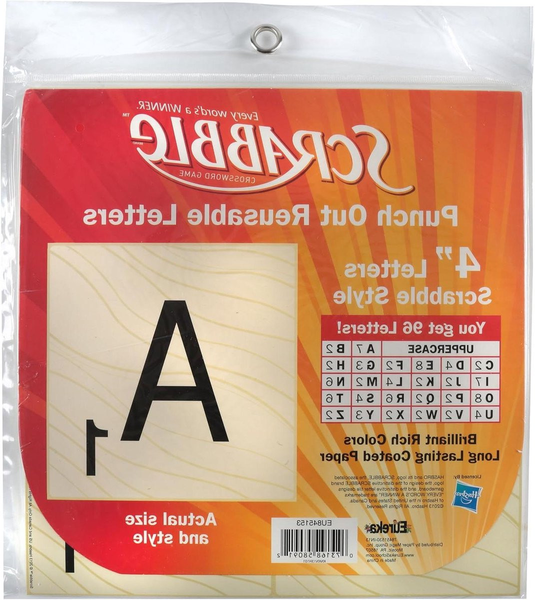 Scrabble Letters Decoratie voor het Klaslokaal - Herbruikbare Alfabet Letters van Polypropyleen - 4 inch