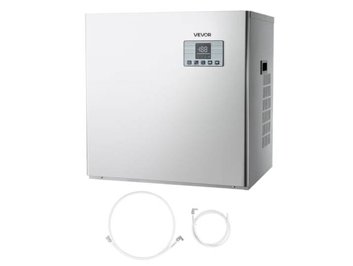 VEVOR kommerzielle Eismaschine – Kopf, 250 kg/Tag Edelstahl-Eismaschine mit intelligentem Bedienfeld, Selbstreinigung, einstellbarer Dicke, ideal für Restaurant, Bar, Café, Hotel – Nur Kopf