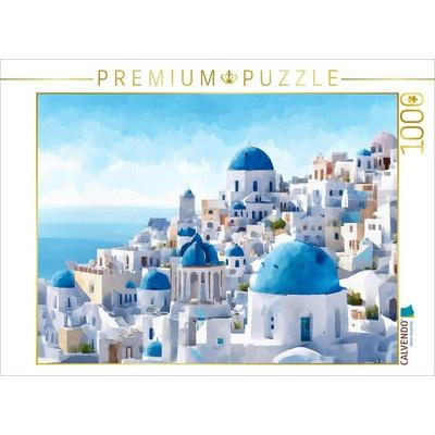 CALVENDO Puzzle Oia, Santorini, Griechenland | 1000 Teile Lege-Größe 64 × 48 cm Foto-Puzzle für glückliche Stunden