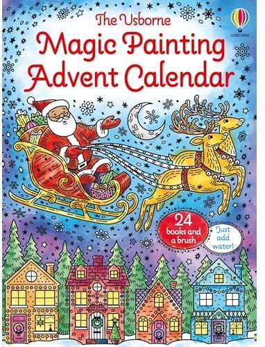 Usborne Publishing Ltd Usborne Magic Painting Advent Calendar (Magic Painting Brush & 24 Mini Books)