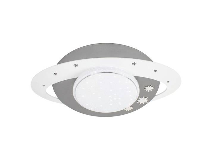 Kinderdeckenleuchte Saturn Starlight, Silberfarben, Holz, Birke, 50x8x75 cm, 3 Helligkeitsstufen, Lampen & Leuchten, Innenbeleuchtung, Kinderzimmerlampen, Kinderdeckenleuchten