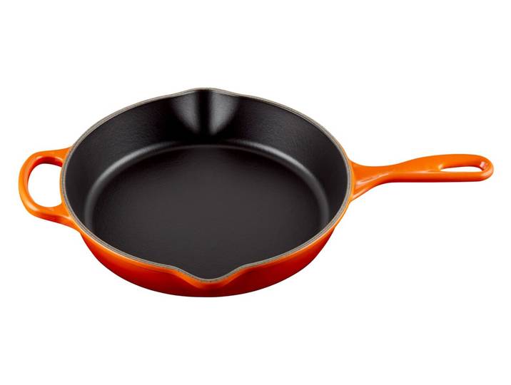 LE CREUSET Brat-/Servierpfanne 26cm hoch Ofenrot, orange, Gusseisen