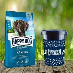 Happy Dog Supreme Karibik 11 kg inkl. Happy Dog Futtertonne 43 Liter