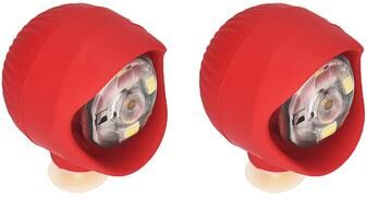 Inspire Daily Merch LED Shoe Lights Charms With Lighting Modes For Night Walks, Rides & Dog Walks red