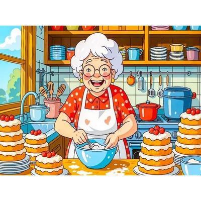 CALVENDO Puzzle Oma backt Kuchen Küchentraum | 2000 Teile Lege-Größe 90x67cm Foto-Puzzle für glückliche Stunden, Sonstige von , Calvendo Puzzle