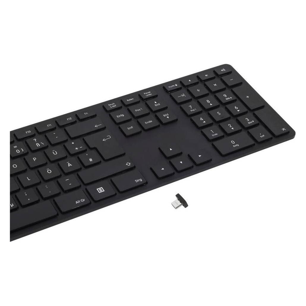 Matias Wireless USB-C Keyboard PC german black (FK416PCDCBB-DE) (DE, Kabellos) (FK416PCDCBB-DE)