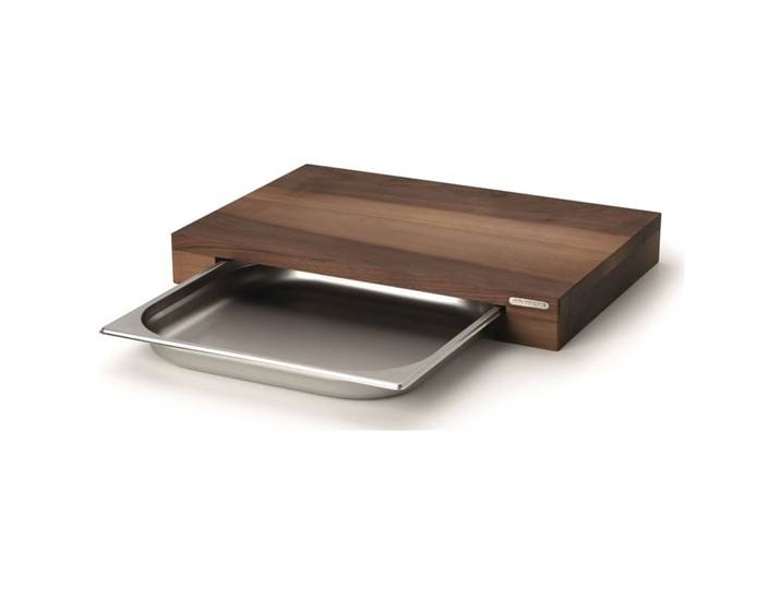 Schneidebrett Continenta Walnuss Edelstahl/holz B 48 cm T 32.5 cm - Schneidebrett