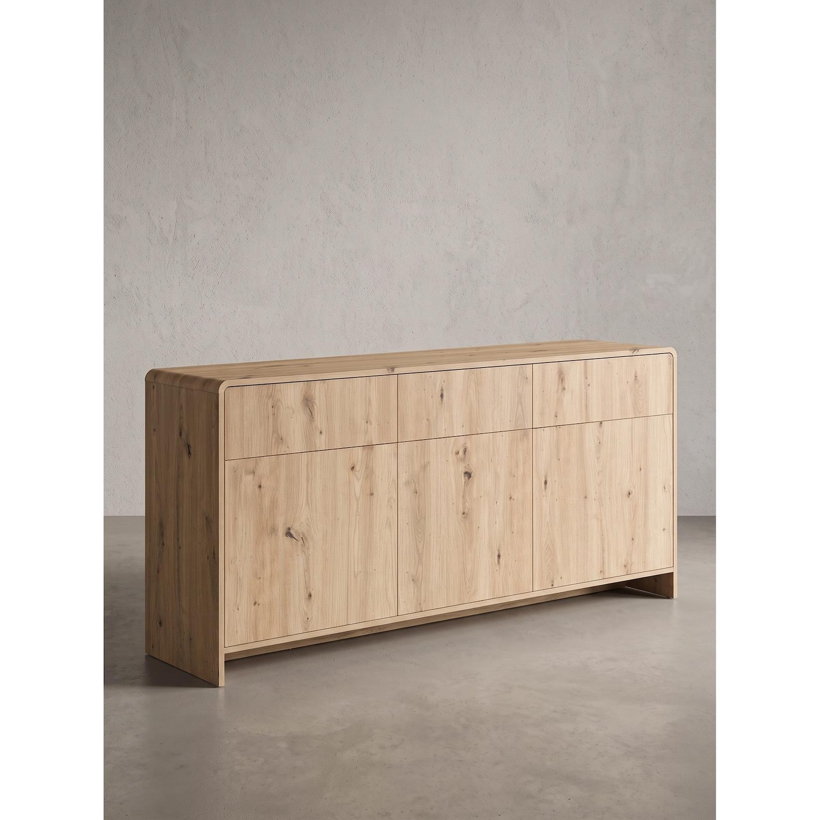 Sideboard MDF Eichenoptik 155,2x40x76 cm - CALELLA Kadima Design