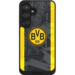 Nivocase Handyhülle für Samsung Galaxy S25 Hülle NIVOpure Case Schwarz BVB Borussia Dortmund Stadion (Samsung Galaxy S25), Smartphone Hülle, Schwarz