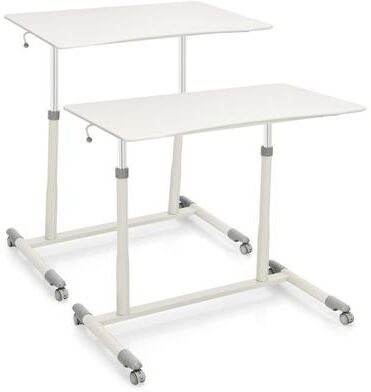 Costway Height Adjustable Computer Desk Sit to Stand Rolling Table