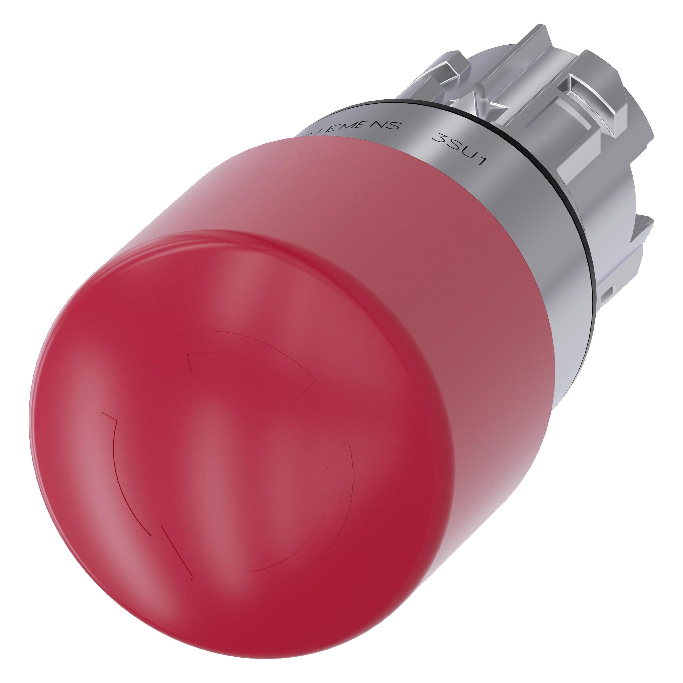 Siemens Emergency stop pushbutton, 22mm, red (3SU1050-1GB20-0AA0)