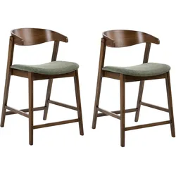 BARSTUHL 2er-Set Dunkelgrün/Braun Lilly