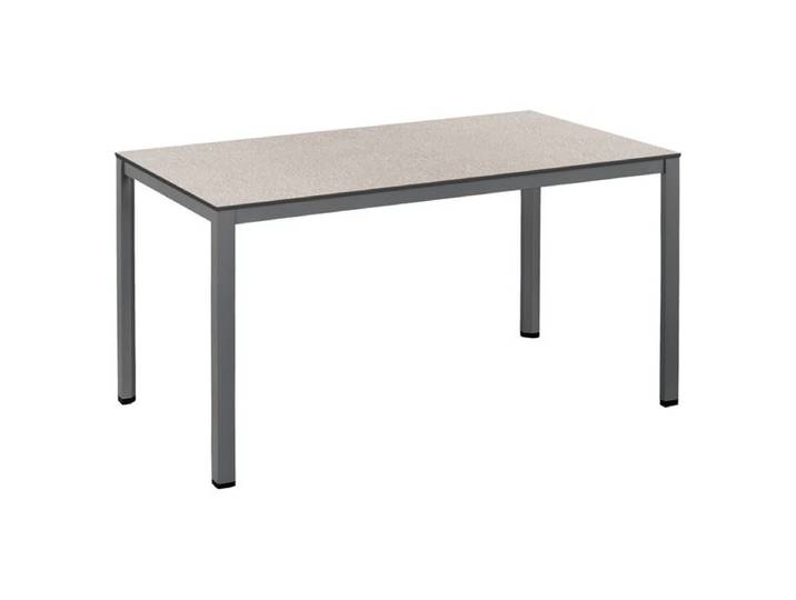 Kettler Cubic Gartentisch 140x70cm Aluminium/HPL Dunkelgrau Sand