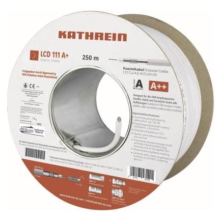 Kathrein Koaxialkabel LCD 111 A+ 250m Spule >110dB (120 dB, Antennendose) (21510026)