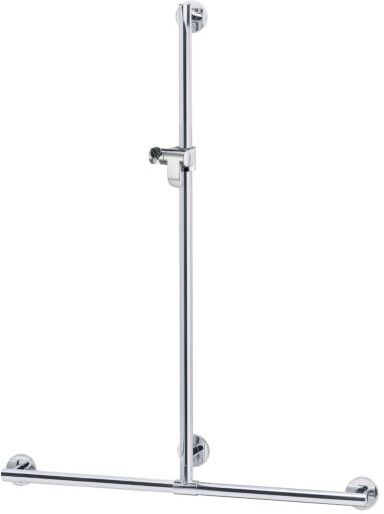Keuco Duschhandlauf Plan Care 34914010611 mit Brausestange, verchromt, 600/1100mm,mit Halter
