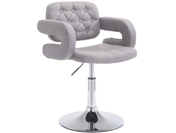 Chaise Lounge Réglable en Hauteur en Tissu - Mobilier Tendances - Gris - Avec Accoudoirs - Intérieur