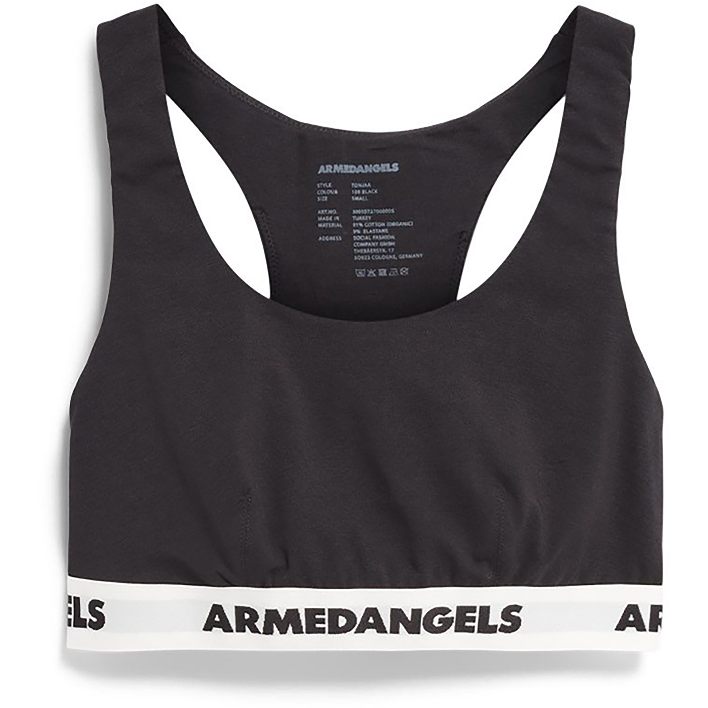 Armedangels Tonjaa Sport BH Damen Sport-BHs schwarz Größe XS Trekking Hautfreundlich