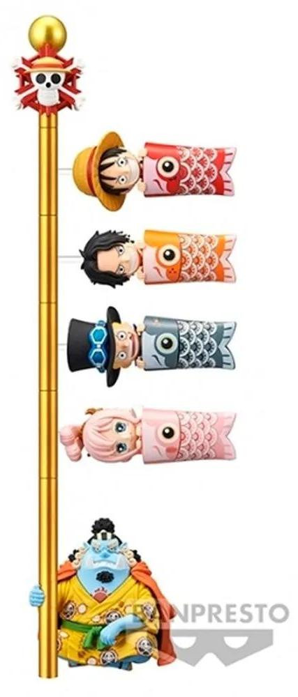 Banpresto One Piece verzamelbeeldje Karp-vlag, goud, 6 cm