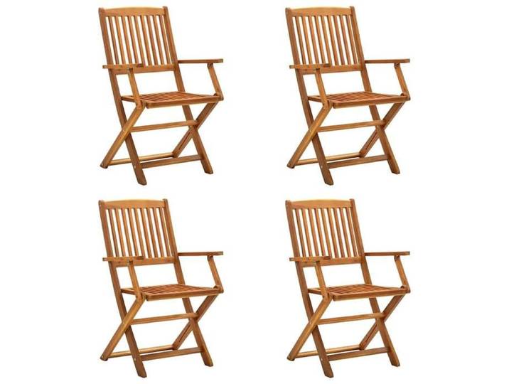 SALE 2026  Chaise de jardin Brun - Chaises pliables d'extérieur lot de 4 Bois d'acacia solide PRO196272613