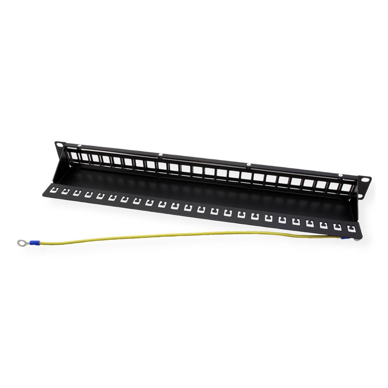Value 19-Keystone-Modulträger 1HE 24 Ports geschirmt einteilig (26.99.0369) (26.99.0369)