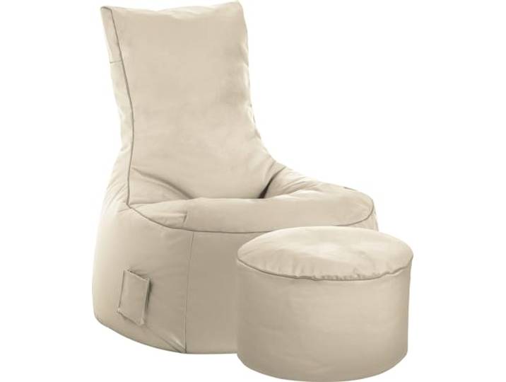 Sitting Point Sitzsack-Set Scuba Swing + Hocker beige