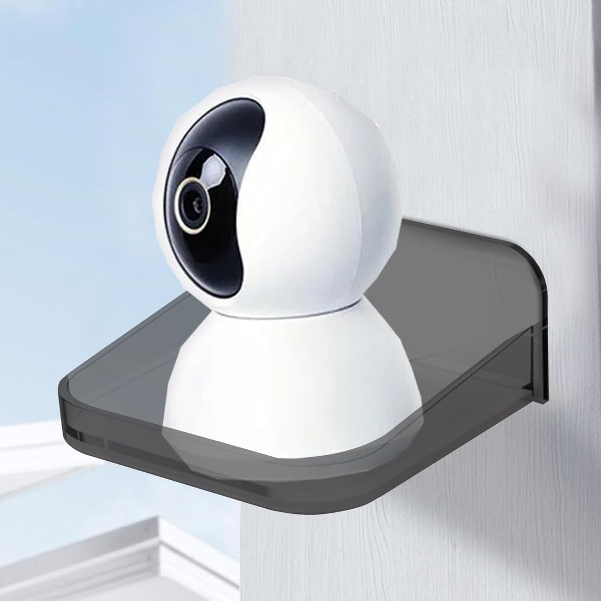 Babyfoon Wandhouder Transparant Grijs - Camera Ophanging voor Veilige Bevestiging - 49 x 131 mm