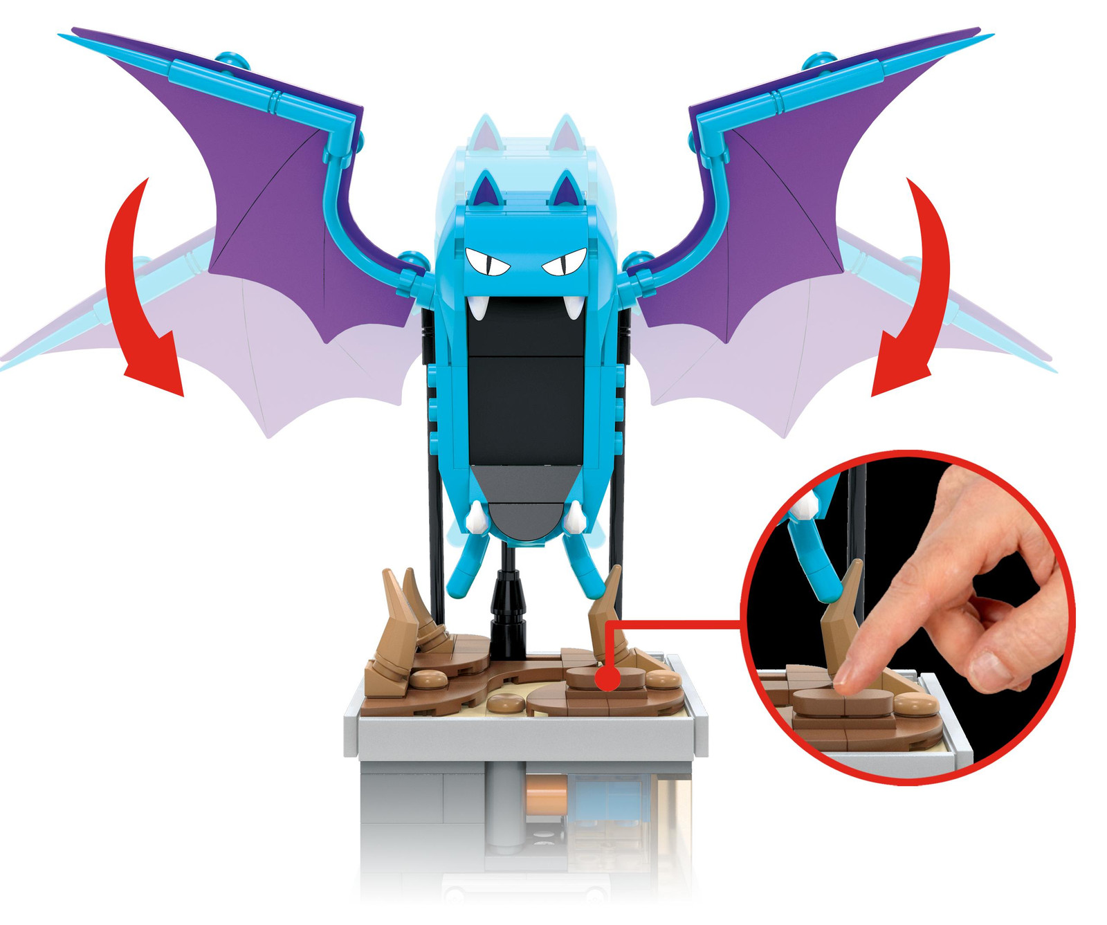 Mega Pokémon Mini Motion-Golbat Bouwset voor verzamelaars (313 onderdelen)