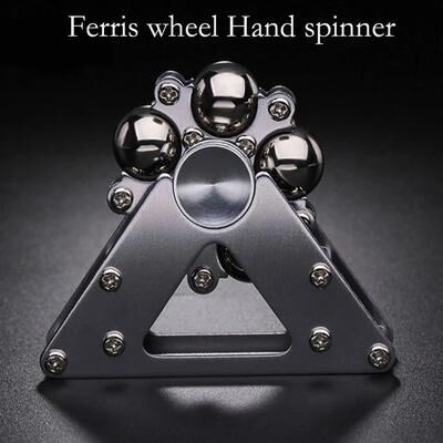ilyeco Foldable Double Pendulum Metal Fidget Spinner, Antistress Hand Spinner, Gyroscope Adult Toys & Stress Relief Gift gold