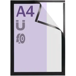 Magnetrahmen A4, selbstklebend selbstklebend vollflächig | schwarz, Hart-PVC